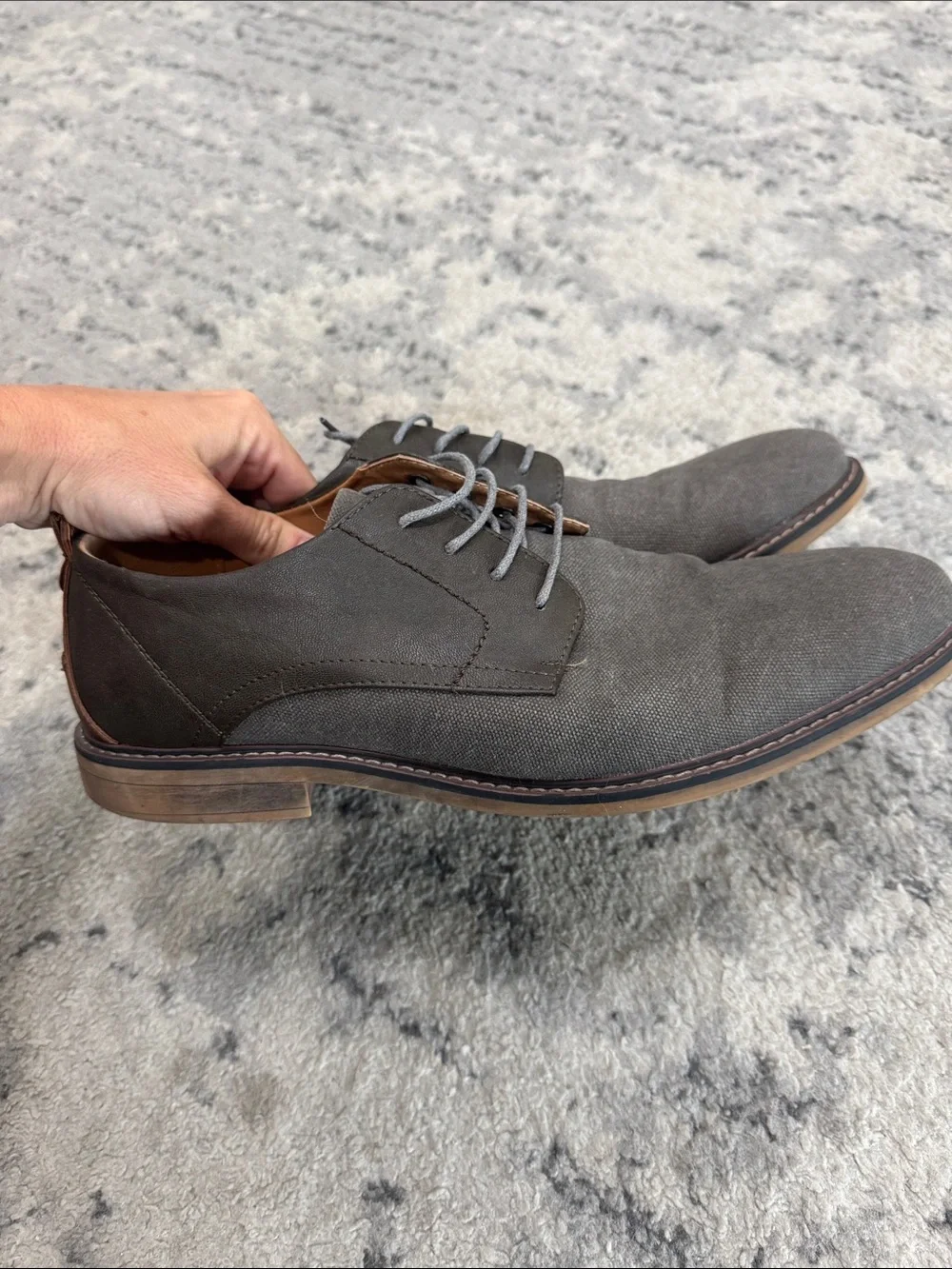 Madden nyc Men's Casual Lace-Up Dress Shoes in Gray